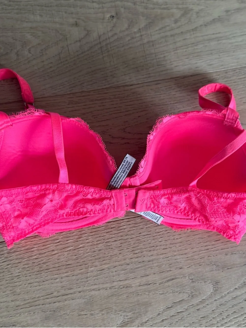 Victoria's Secret Pink Lace Underwire Bra Push Up 34DD - Picture 4 of 8